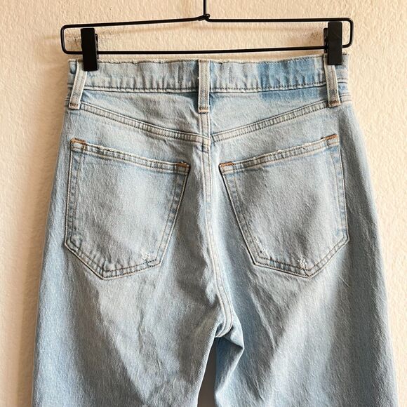 ABERCROMBIE & FITCH The 90s Straight Ultra High Rise Split Hem Jeans Womens 2/26 - Picture 4 of 6